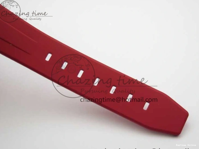 0123 WrinkleFree Submariner 40mm White Ceramic 5GF Best Edition White Red Dial on Red Rubber Strap SA 2485